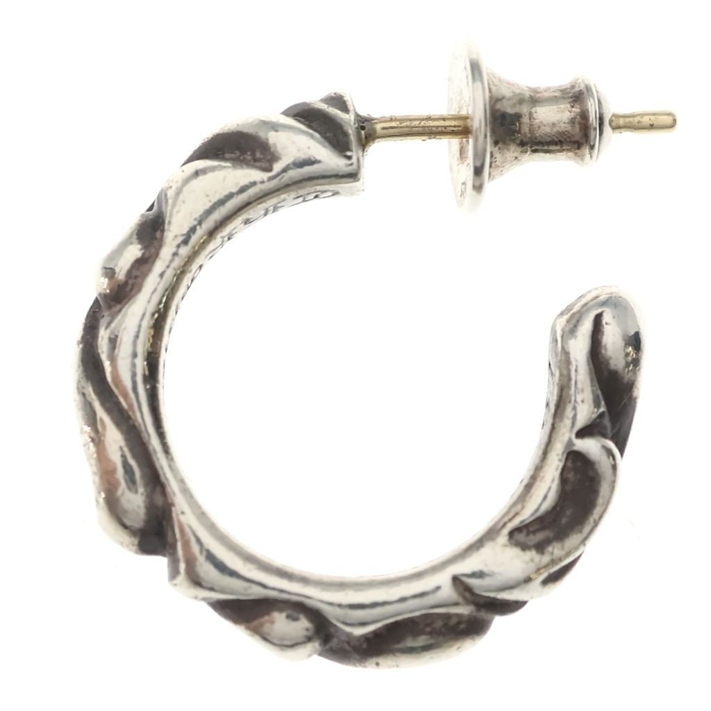 Chrome Hearts Hoop Scrool Scroll Earrings Silver — view 3
