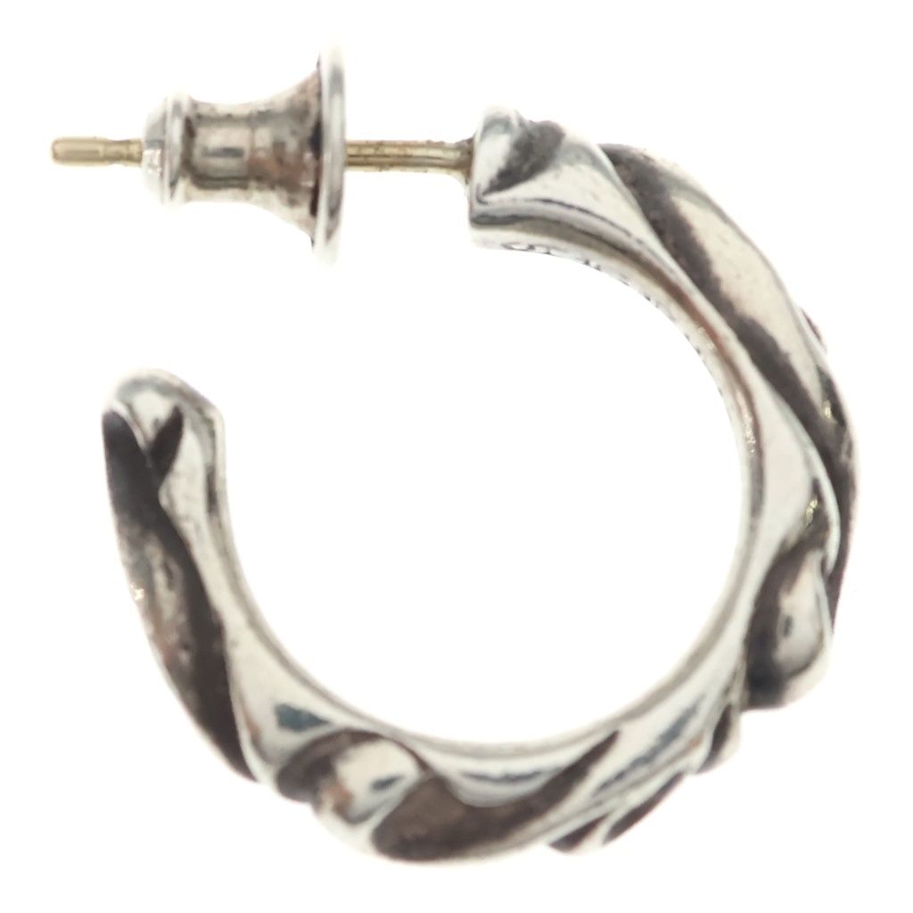 Chrome Hearts Hoop Scrool Scroll Earrings Silver — view 4
