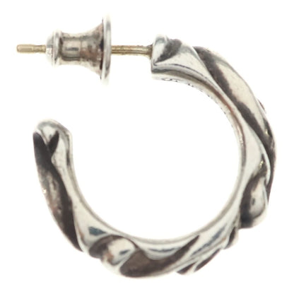 Chrome Hearts Hoop Scrool Scroll Earrings Silver — view 4
