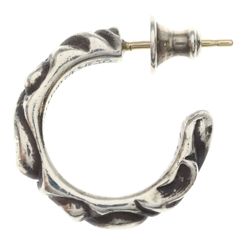Chrome Hearts Hoop Scrool Scroll Earrings Silver — view 3