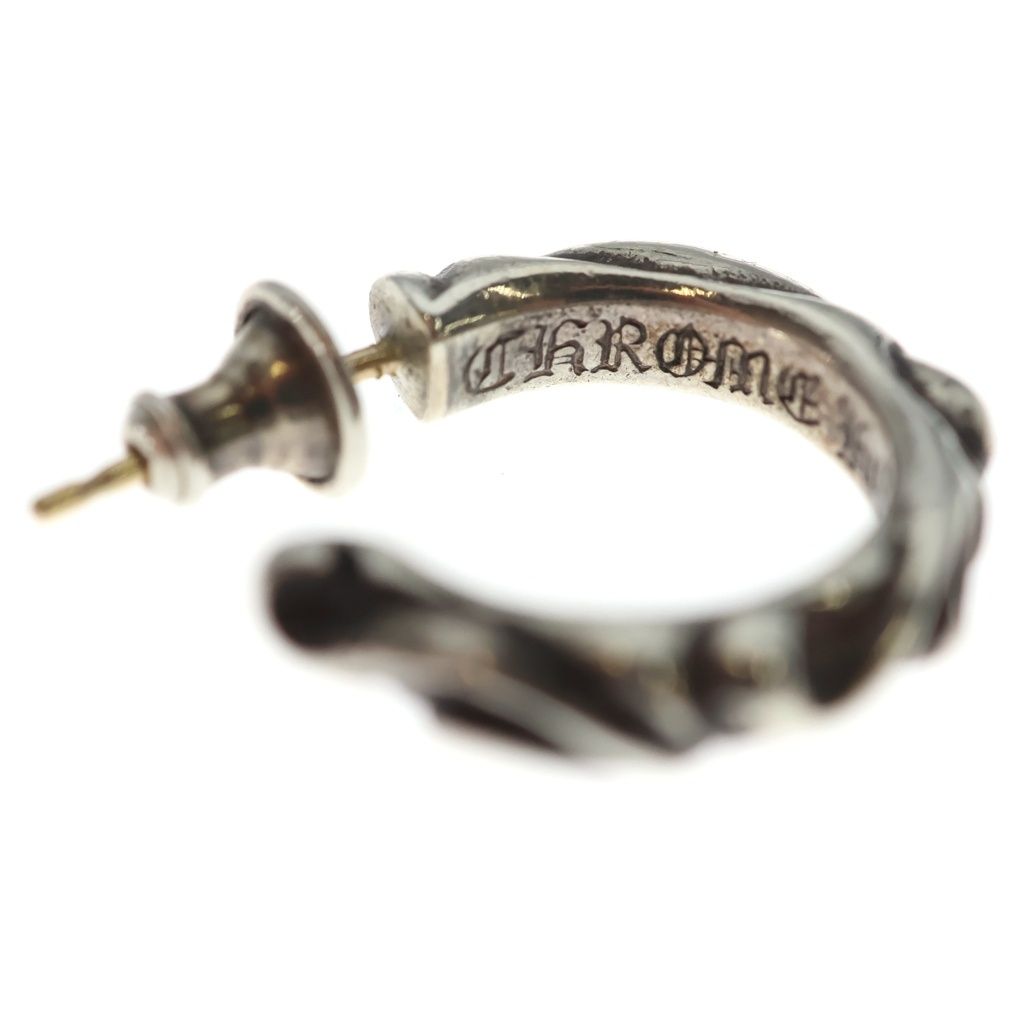Chrome Hearts Hoop Scrool Scroll Earrings Silver — view 5
