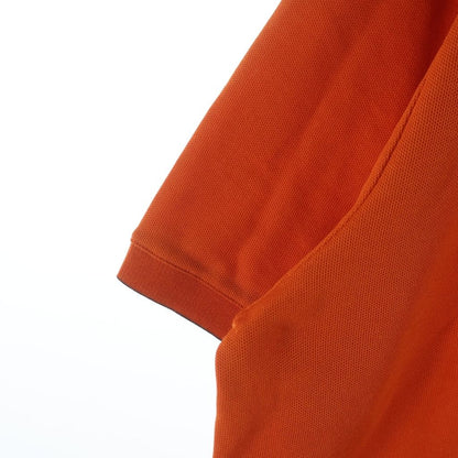 Hermes Front Logo Button Short Sleeve Polo Shirt Orange — view 5