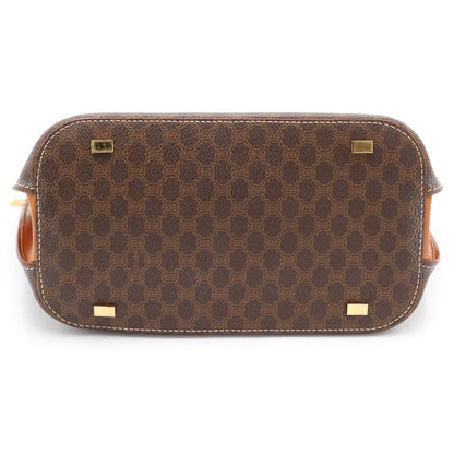 Celine Macadam Handbag Mini Tote Brown Leather Gold — view 4