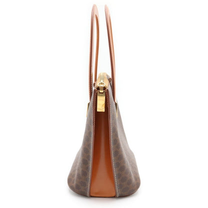 Celine Macadam Handbag Mini Tote Brown Leather Gold — view 3