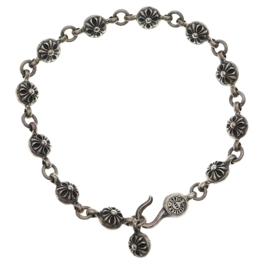 Chrome Hearts No1 Ball 1 Cross Bracelet Silver — view 2