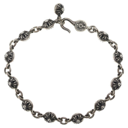 Chrome Hearts No1 Ball 1 Cross Bracelet Silver