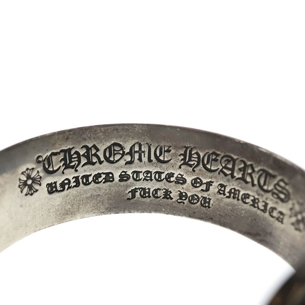 Chrome Hearts CH Scroll Label Calf Silver Bracelet — view 5