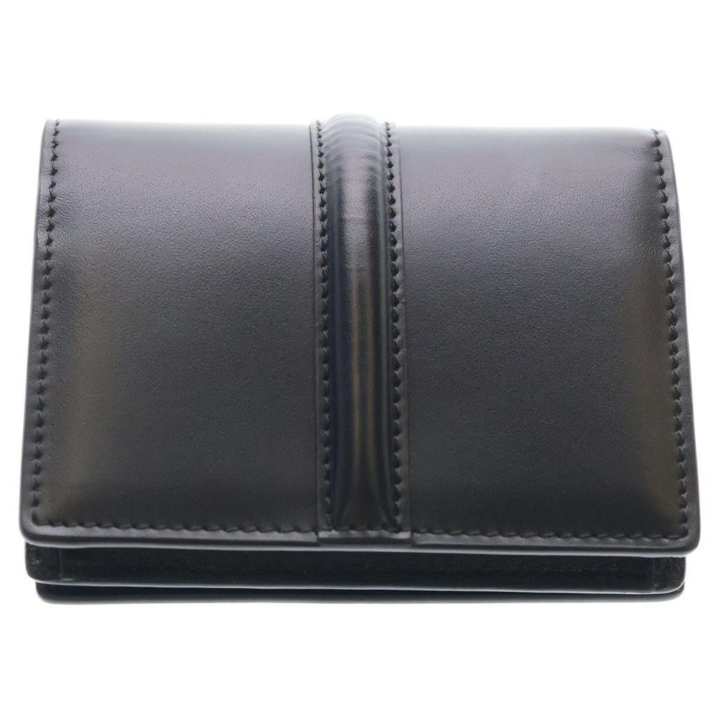 Celine 16 Seeds Satin Calfskin Card Holder with Flap Black — view 2