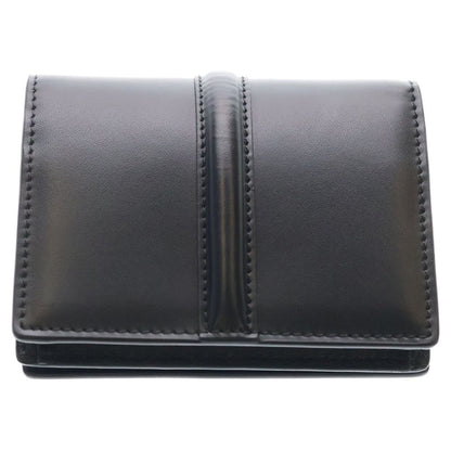 Celine 16 Seeds Satin Calfskin Card Holder with Flap Black — view 2