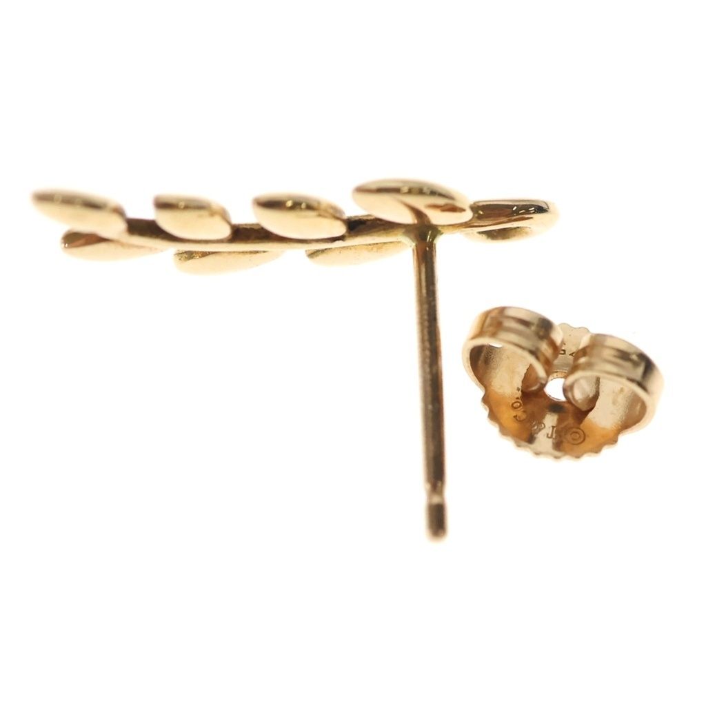 Tiffany & Co Paloma Picasso Olive Leaf Earrings Pink Gold — view 5