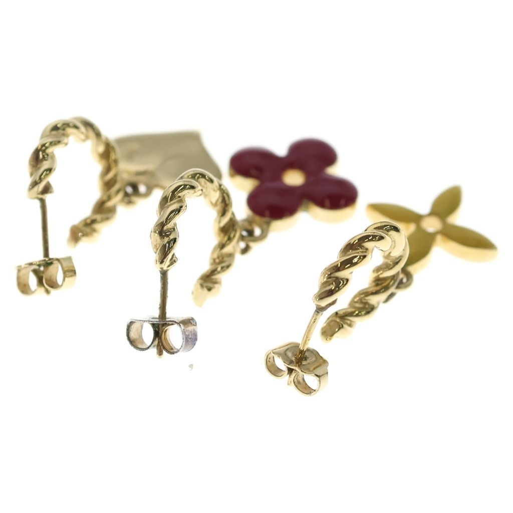 Louis Vuitton Boucle de Reille Sweet Monogram Earrings Set Gold — view 2