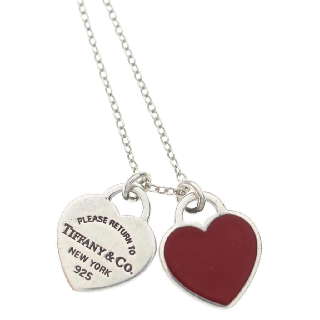Tiffany & Co Return to Double Heart Pendant Chain Silver — view 3