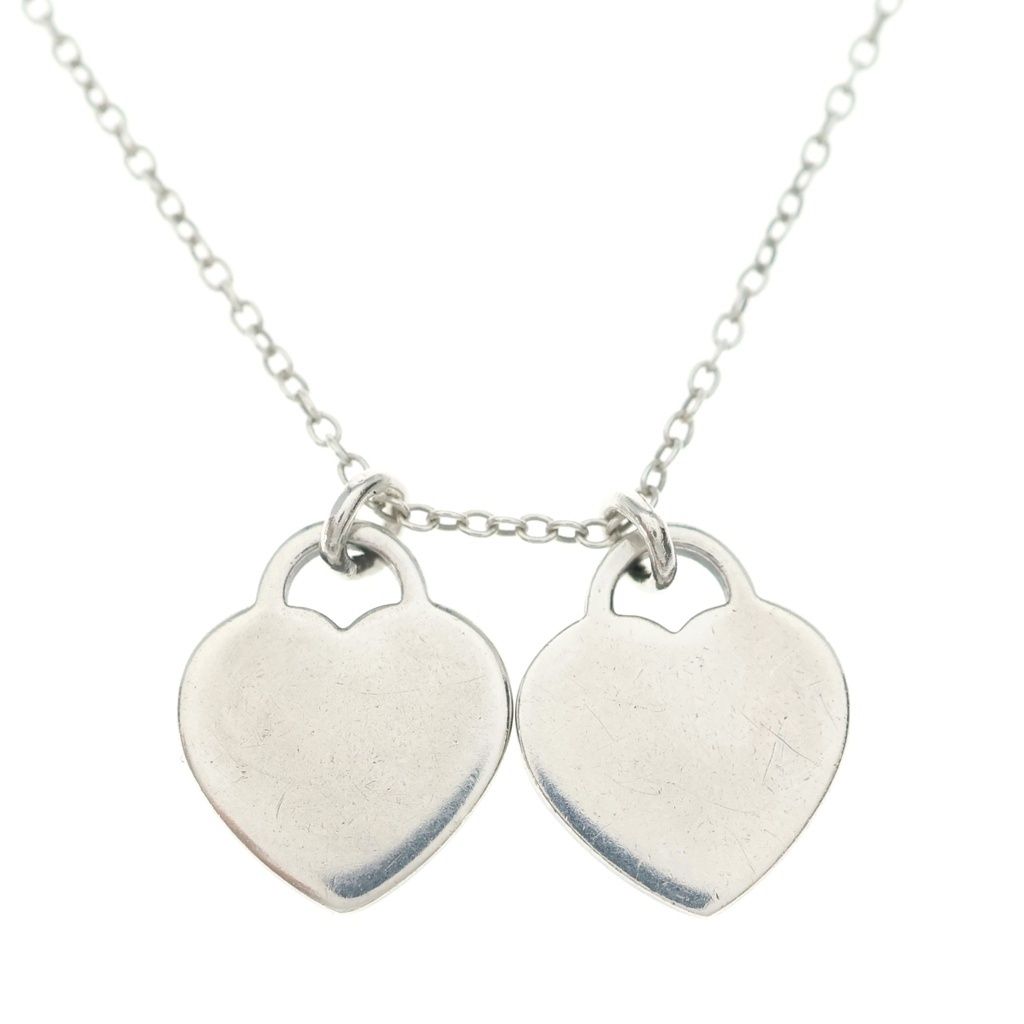 Tiffany & Co Return to Double Heart Pendant Chain Silver — view 5