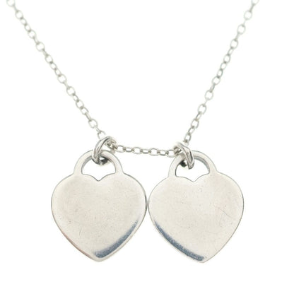 Tiffany & Co Return to Double Heart Pendant Chain Silver — view 5