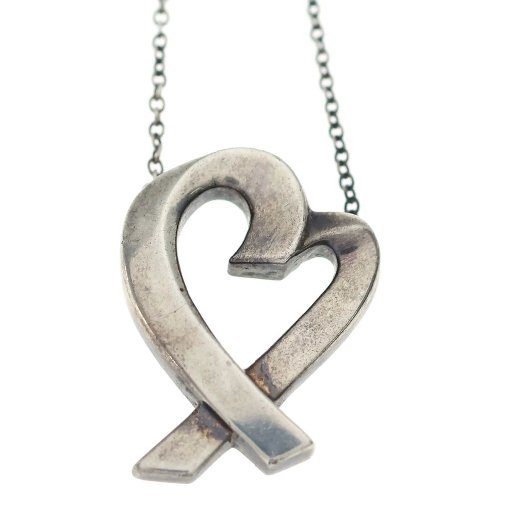Tiffany & Co Loving Heart Pendant Chain 925 Sterling Silver — view 3