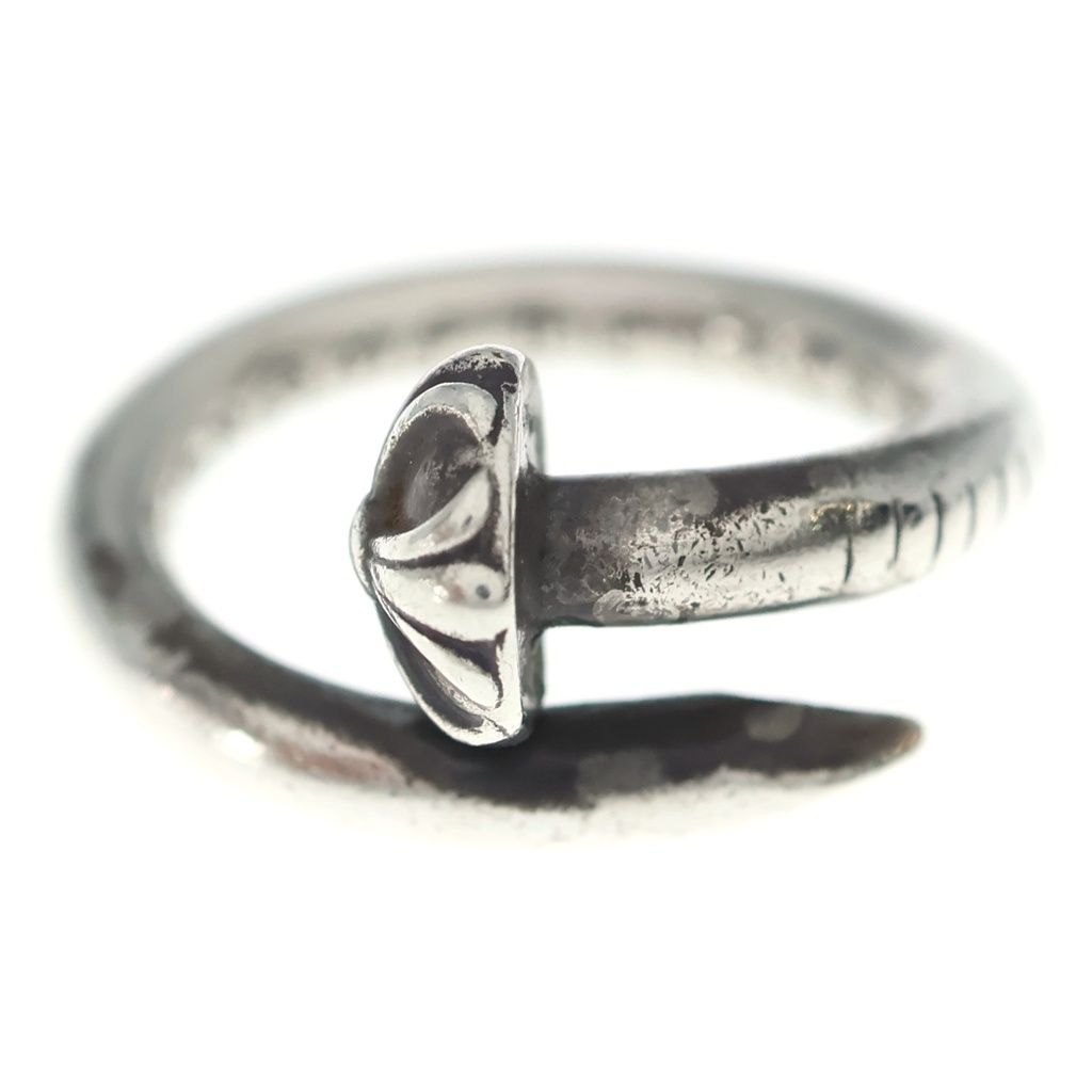 Chrome Hearts Nail Crsball Cross Ball Ring Silver