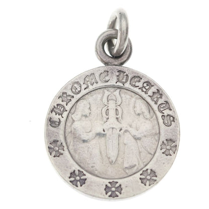 Chrome Hearts Chrm Angl Mdl V2 Angel Medal Charm Pendant Silver