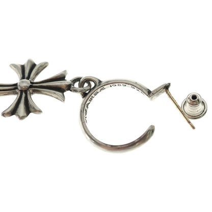 Chrome Hearts Tiny CH Cross Hoop Earrings Silver — view 6