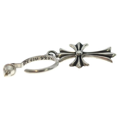 Chrome Hearts Tiny CH Cross Hoop Earrings Silver — view 4