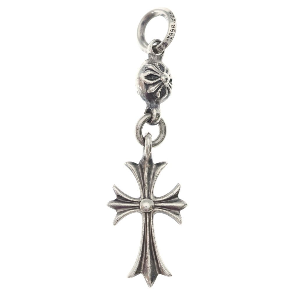 Chrome Hearts Tny CH Crs 1 Ball Tiny CH Cross Charm Pendant Silver