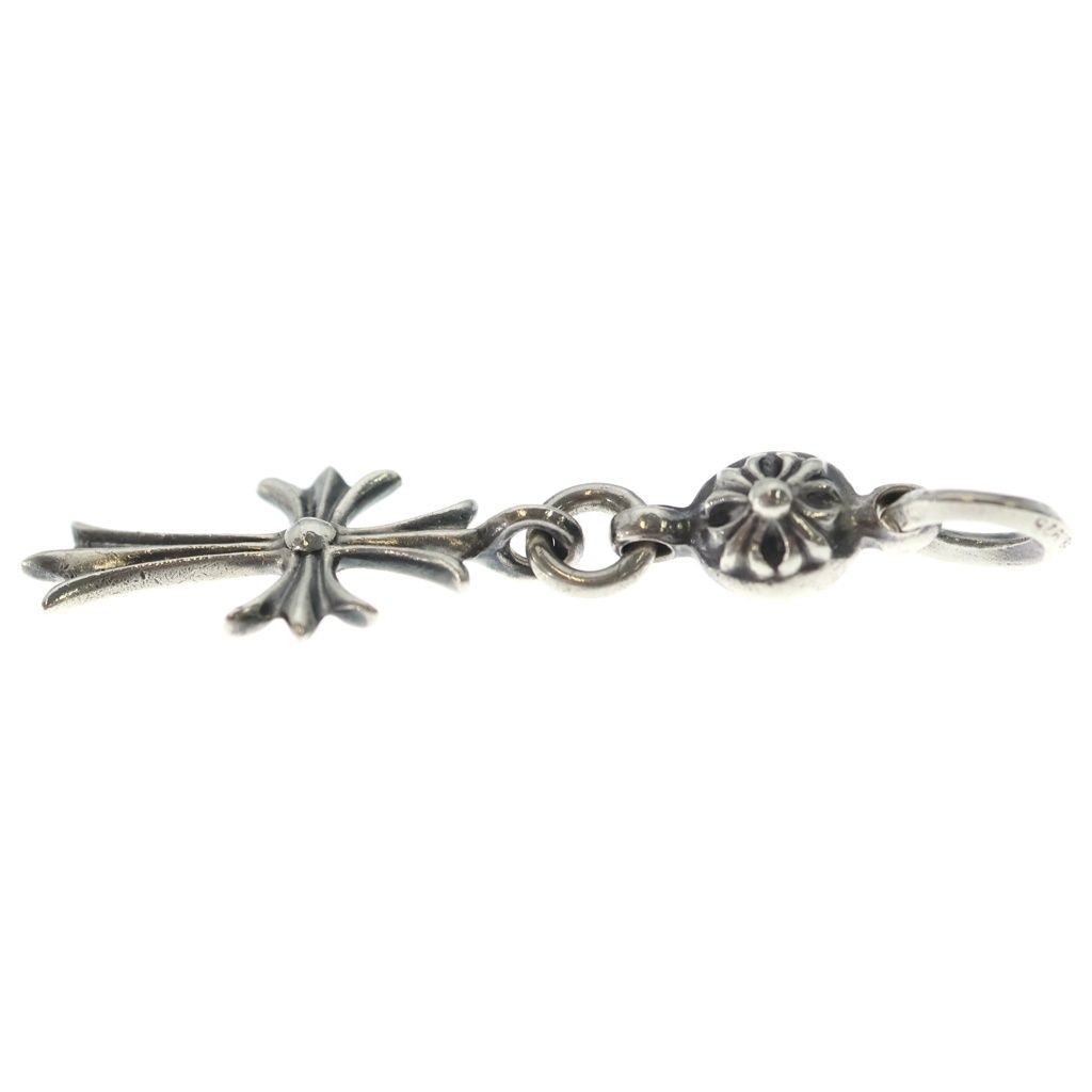 Chrome Hearts Tny CH Crs 1 Ball Tiny CH Cross Charm Pendant Silver — view 3