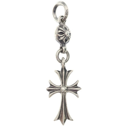 Chrome Hearts Tny CH Crs 1 Ball Tiny CH Cross Charm Pendant Silver — view 2