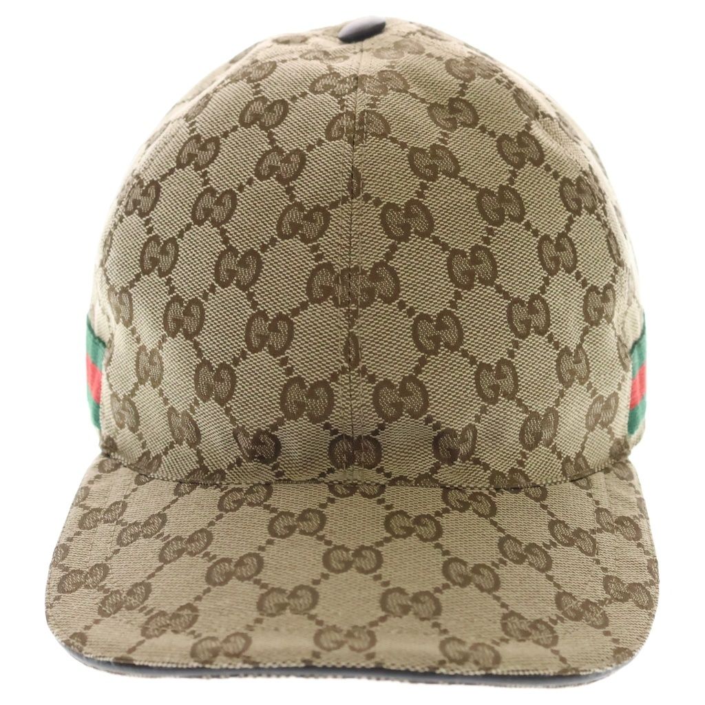Gucci GG Canvas Sherry Line Baseball Cap Hat Brown Kqwbg — view 4