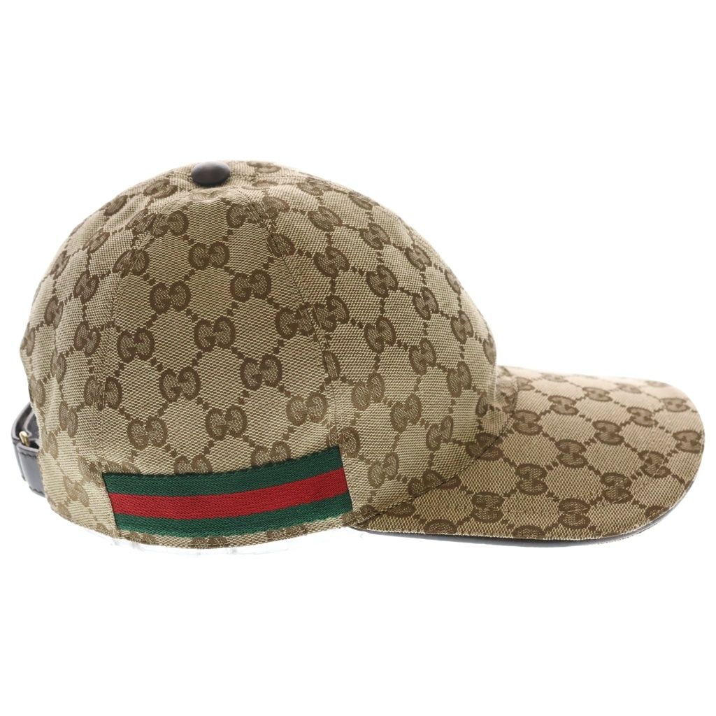 Gucci GG Canvas Sherry Line Baseball Cap Hat Brown Kqwbg — view 3