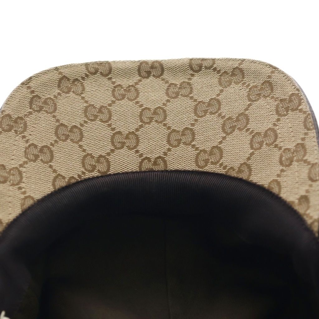 Gucci GG Canvas Sherry Line Baseball Cap Hat Brown Kqwbg — view 5