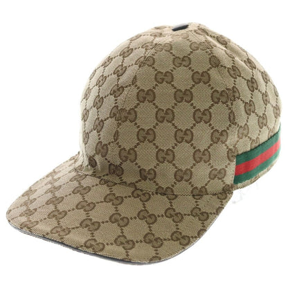 Gucci GG Canvas Sherry Line Baseball Cap Hat Brown Kqwbg