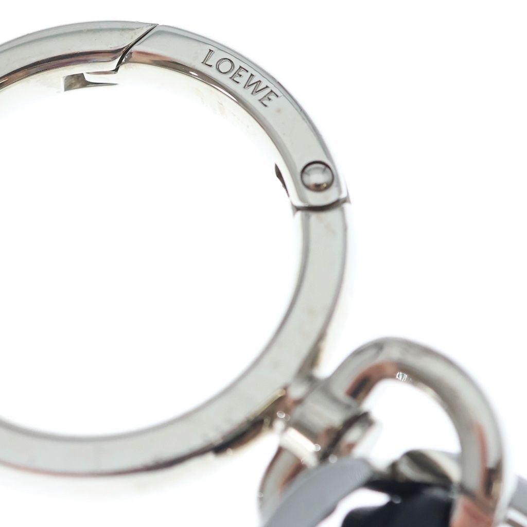 Loewe Anagram Charm Black Silver Keychain — view 5