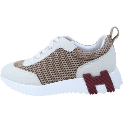 Hermes Bouncing Sneakers Beige White Shoes