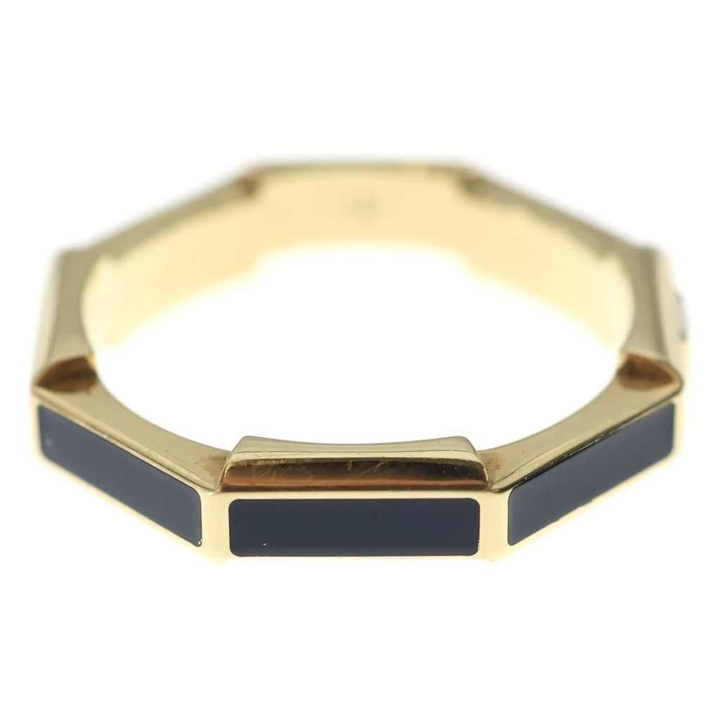 Gucci Link to Love Octagon Diamond Ring Black Ceramic Yellow Gold — view 3