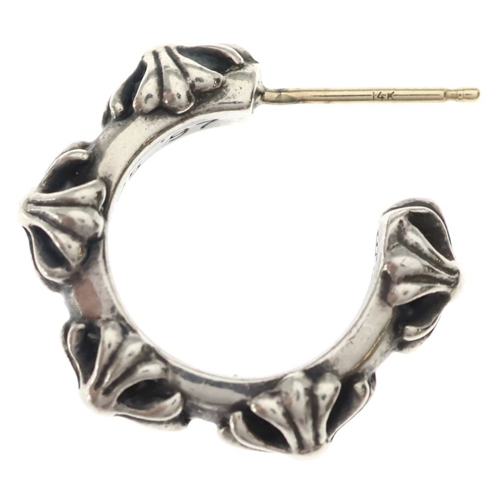 Chrome Hearts Hoop Cross Band Earrings Silver — view 3