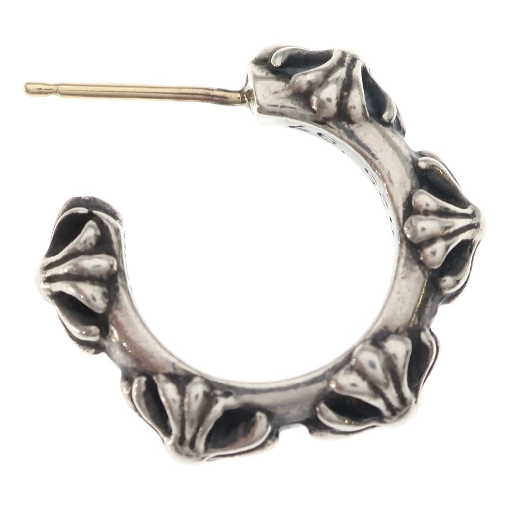 Chrome Hearts Hoop Cross Band Earrings Silver — view 4