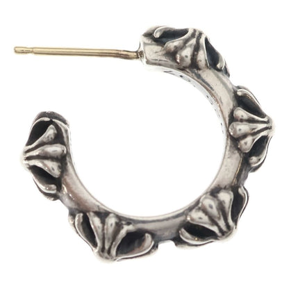 Chrome Hearts Hoop Cross Band Earrings Silver — view 4