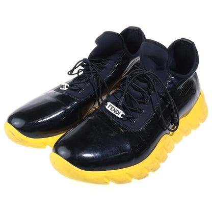 Fendi Shade Effect FF Logo Low Cut Sneakers Black Yellow — view 2