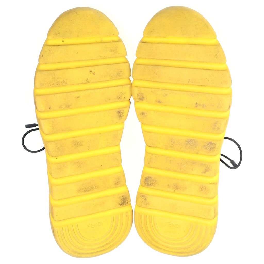 Fendi Shade Effect FF Logo Low Cut Sneakers Black Yellow — view 5