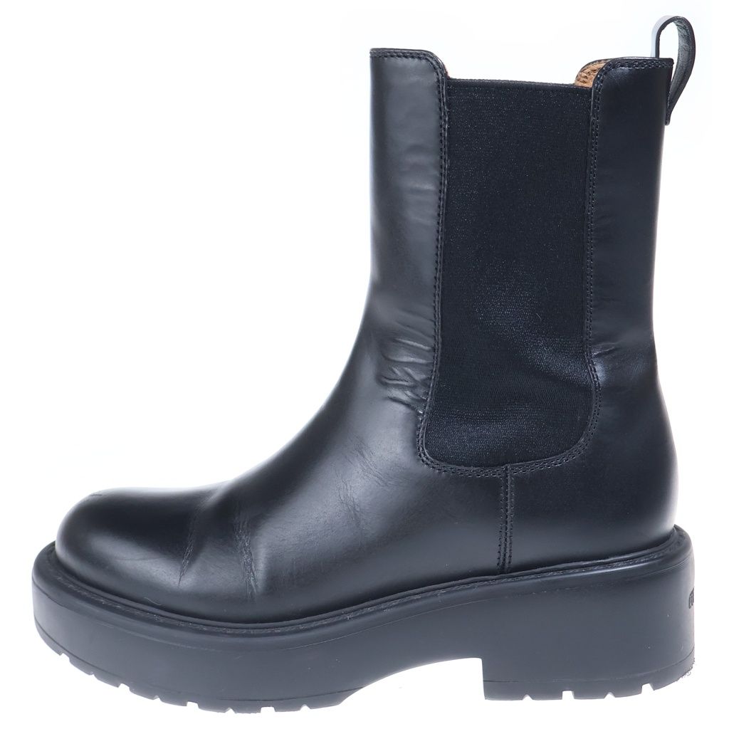 Miu Miu Leather Side Gore Boots Black