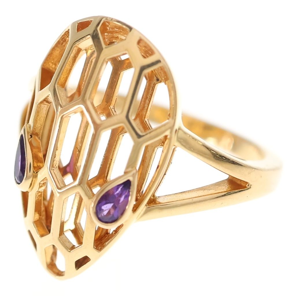 Bvlgari Serpenti Amethyst Ring Pink Gold