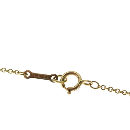 Tiffany & Co Open Heart Diamond Pendant Chain Gold — view 4