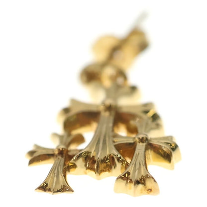 Chrome Hearts 22k 3 CH Cross Drop Triple Earrings Gold — view 6