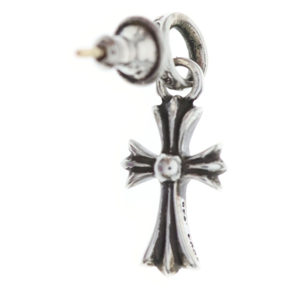 Chrome Hearts Bby Pprchn Baby Fat Cross Drop Earrings Silver — view 2