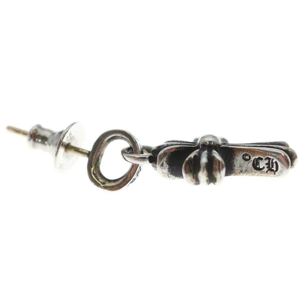 Chrome Hearts Bby Pprchn Baby Fat Cross Drop Earrings Silver — view 4