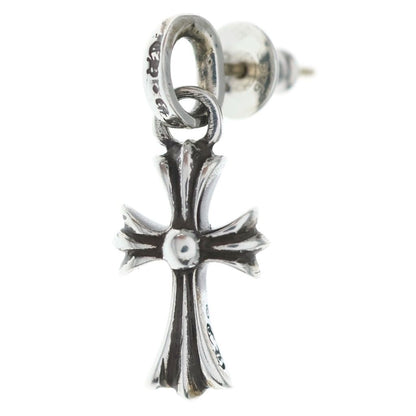 Chrome Hearts Bby Pprchn Baby Fat Cross Drop Earrings Silver
