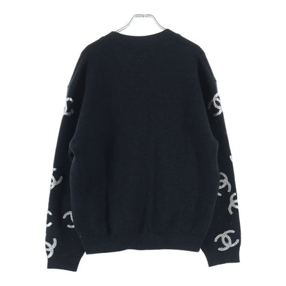Chanel Coco Button Cardigan Black Cashmere 40 — view 2