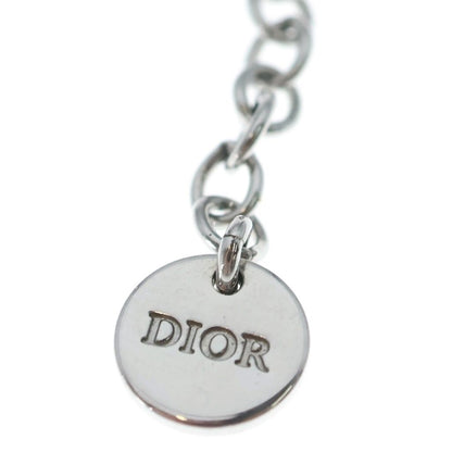 Dior Petit CD Logo Rhinestone Pendant Chain Silver — view 6