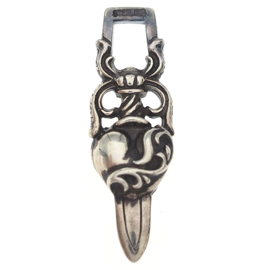 Chrome Hearts Dagger Heart Daga Pendant Silver — view 2