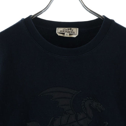 Hermes Exlibus Dragon Crew Neck Sweatshirt Black — view 3