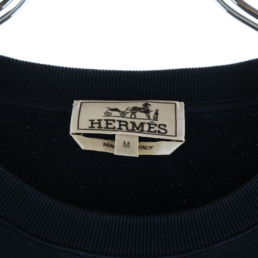 Hermes Exlibus Dragon Crew Neck Sweatshirt Black — view 7